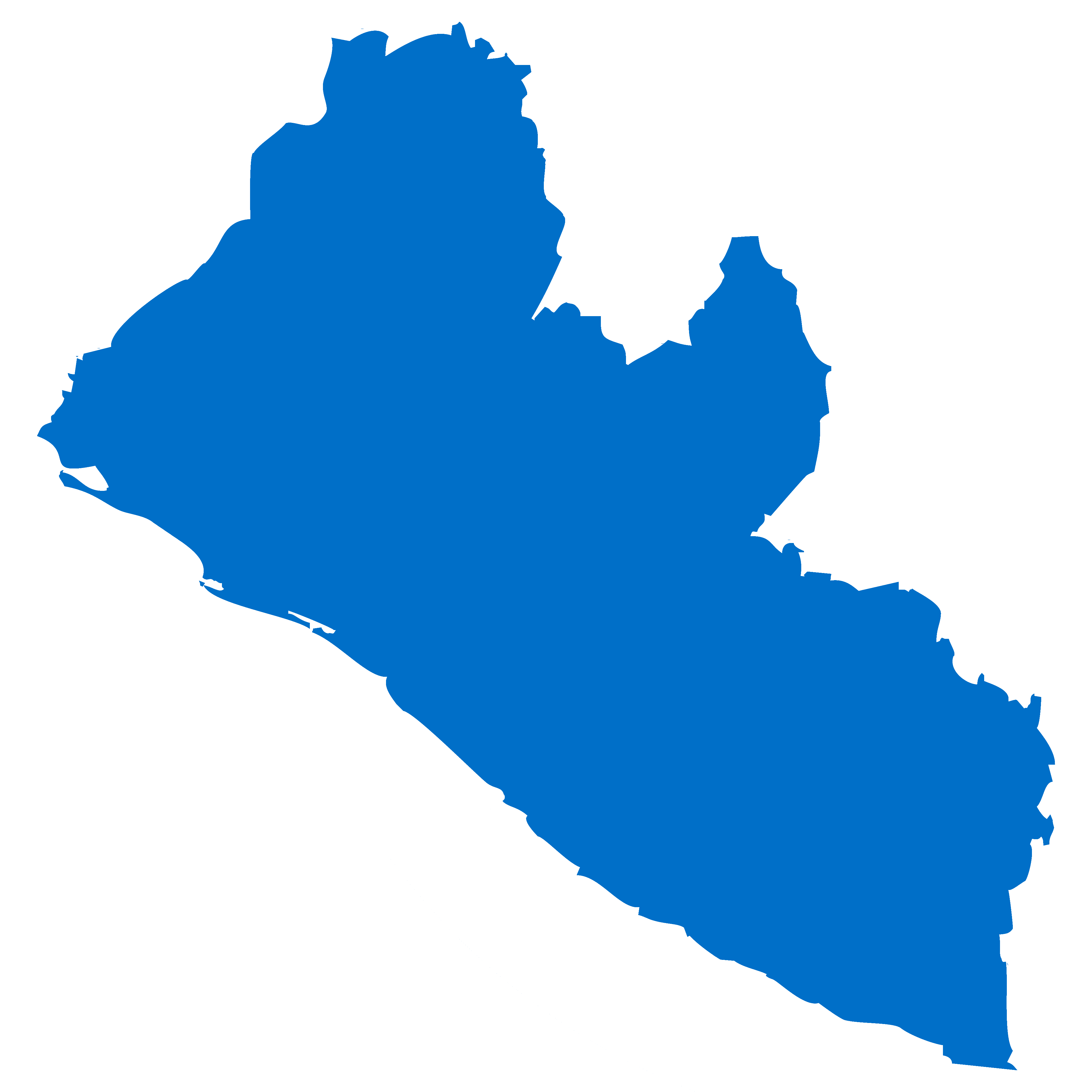 blue map shaped